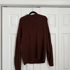 American Eagle Outfitters Women’s Dark Brown mockneck Sweater
